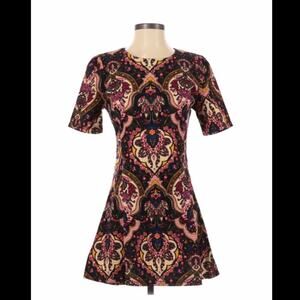 Tobi ornately patterned fit and flare dress, size small